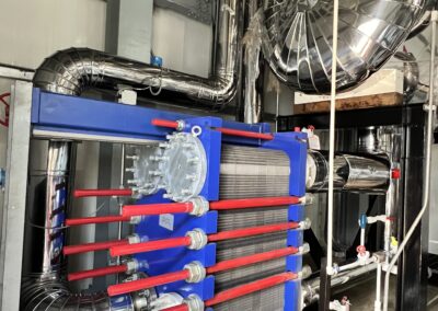 Industrial machinery with pipes and valves.