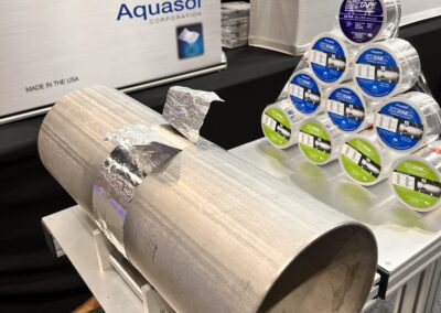 Pipe display with sealing tape products.